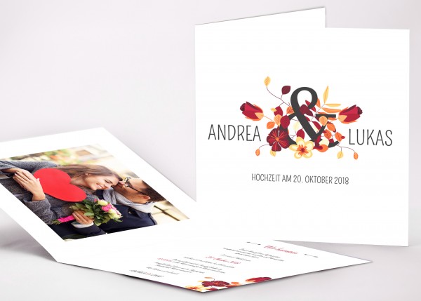 Einladungskarte Andrea